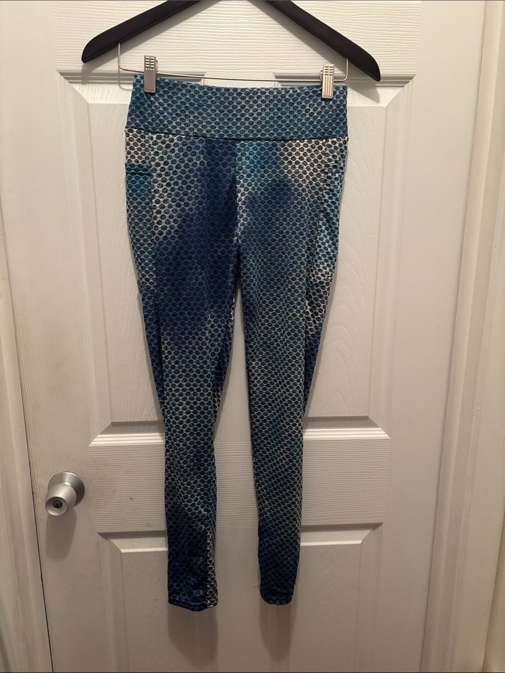 Blue Patterned Women’s High-Rise Jeggings
